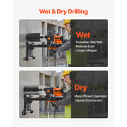 Bild in Galerie-Viewer laden, Amocart Diamond Core Drilling Machine Stand-Mount Dry and Wet Concrete Core Drill Rig with Bits UNC1 1/4-7 Thread for Concrete
