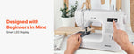 Amocart Computerized Sewing Machine 18/60/200 Stitch Applications LED Screen Foot Pedal and LED Light Heavy-Duty Metal Frame