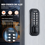 Load image into Gallery viewer, Amocart Mechanical Keyless Entry Door Lock 14 Digit Keypad Outdoor Gate Door Locks Set with Surface-mounted Latch Door Lock
