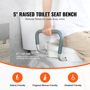Charger l'image dans la visionneuse de galerie, Amocart Raised Toilet Seat 5" Height Raised 350 lbs Weight Capacity for Round &amp;Elongated Toilet Twist Lock Installation Elderly
