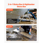 SucceBuy High Banker Gold Sluice/Highbanker Gold Panning Kit Portable Mining Equipment for Gold Prospecting in Creek High Bank