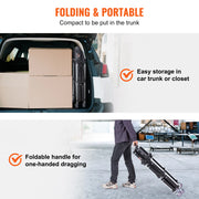 Bild in Galerie-Viewer laden, Amocart 3 Tier Folding Rolling Utility Cart Storage Shelf Movable Gap Rack Serving Cart Slide Organizer for Kitchen Bathroom
