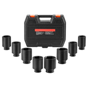 Load image into Gallery viewer, Amocart Axle Nut Impact Socket Set 3/4"Drive Deep 6-Point 8-Piece SAE Spindle Nut Socket Set CR-MO Heat Treated Large SocketSet
