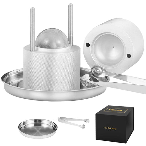Amocart 60mm Ice Ball Press Maker Spherical Whiskey Tray Mould Bubble-Free Making Mold Crystal Ice Ball Box for Bar Cocktail