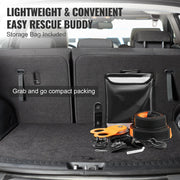 Charger l'image dans la visionneuse de galerie, Amocart Off-Road Winch Recovery Kit with 30000Lbs Tow Straps &amp; D-Ring Shackles Snatch Block Storage Bag for ATV Jeep Truck
