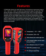 Load image into Gallery viewer, UNI-T UTI260B UTI260A Thermal Imaging Camera 256X192 Pixels Thermal Imager UTI260B+ PCB Circuit Floor Heating Tube Testing
