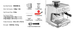 Amocart Espresso Machine with Grinder 15 Bar Semi-Automatic Espresso Coffee Maker with Milk Frother Steam Wand