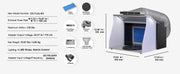 Bild in Galerie-Viewer laden, Amocart Airbrush Spray Booth Portable Hobby Airbrush Paint Spray Booth Kit with 4 LED Light Powerful Dual Exhaust Fans
