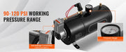 Bild in Galerie-Viewer laden, SucceBuy 12V Air Compressor with Tank 0.8 Gal Train Horn Air Compressor 120 psi Working Pressure Onboard Air Compressor System

