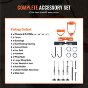 Load image into Gallery viewer, Amocart 4 Model Mortising Attachment Drills Square Hole Chisel Set for for Drill Press, Woodworking Mortising Tenoning Drilling
