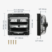 Bild in Galerie-Viewer laden, Amocart Shutter Exhaust Fan 12'' with Temperature Humidity Controller EC/AC-motor 940 CFM 10-Speed Adjustable Wall Mount Attic
