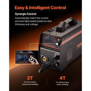 Load image into Gallery viewer, 4 in 1 MIG Welding Machine Gas MIG 160A 200A Multi-Process Synergic Mig Welder w/ IGBT Inverter LCD Screen Display MIG
