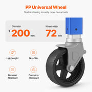 Charger l'image dans la visionneuse de galerie, Amocart 10in Trailer Jack Sidewind Round with Handle Bolt-on 1600lbs Tongue Single Jockey Wheel for Boat RV Parts Accessories
