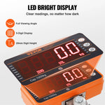 SucceBuy 1000kg Digital Crane Scale Industrial Hanging Scale with Remote Control Cast Aluminum Case &LED Screen for Construction