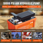 Load image into Gallery viewer, Amocart Air Hydraulic Pump 10,000 PSI 1/2 Gal Reservoir Foot Actuated Air Treadle for Auto Body Frame Machines and Pulling Post
