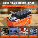 SucceBuy Air Hydraulic Pump 10,000 PSI 1/2 Gal Reservoir Foot Actuated Air Treadle for Auto Body Frame Machines and Pulling Post