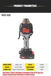 Load image into Gallery viewer, Cordless Hand Held Hydraulic Pliers 16KN Electric Hydraulic Wire Crimper with LED Light &amp; Molds Terminal Crimping Tool
