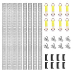 SucceBuy 5ft E Track Tie-Down Rail Kit 2000lbs E-Tracks Set  with D-Ring Versatile Securing Accessories for Cargo Motorcycles