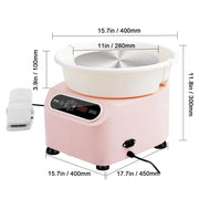 Charger l'image dans la visionneuse de galerie, Amocart Pottery Wheel 11 inch Pottery Forming 450W Electric Wheel for Pottery Direct Drive Ceramic Wheel for DIY Art Craft Blue
