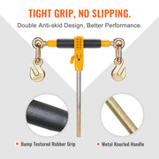 Bild in Galerie-Viewer laden, Amocart Heavy Ratchet Chain Binder Tie Down Hauling Load Strap with Detachable Hook Antiskid Handle for Flatbed Truck Trailer
