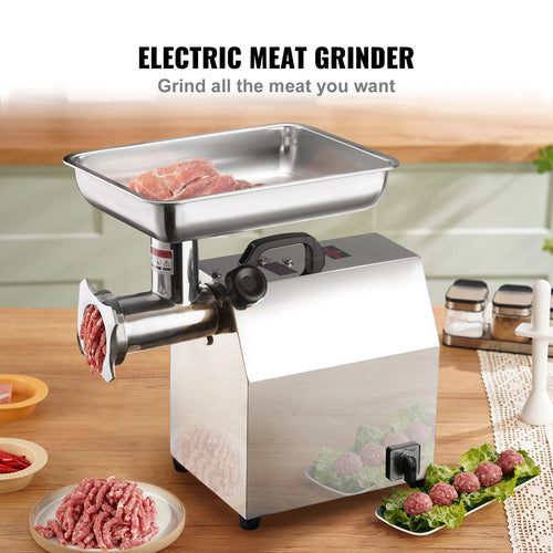 Hachoir à viande électrique commercial Amocart en acier inoxydable avec 3 plaques de meulage