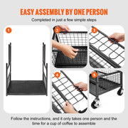 Load image into Gallery viewer, Amocart 16 Slots Garden Tool Organizer Yard Tool Tower Rack with Hooks Wheels Long-Handled Rake Stand Holder for Garage Storage
