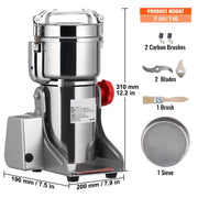 Bild in Galerie-Viewer laden, 【Premium】Amocart 150-2500g Electric Grain Mill Grinder Commercial Swing Spice Grinders for Dry Herbs Grains Spices Cereals Coff
