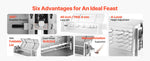 Amocart 46/52 Inch Stainless Steel Rotisserie Grill Outdoor BBQ Pig Lamb Charcoal Spit Roaster Kit