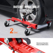 Charger l'image dans la visionneuse de galerie, Amocart Wheel Dolly Heavy Duty Vehicle Positioning Ratchet Tire Jack Max Capacity 1500 Lbs Car Dolly for Car Auto Repair Moving
