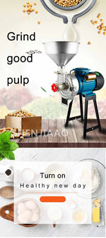 Commercial Grain Grinding Machine Stainless Steel Head Soymilk Miller Rice Milk Machine Tofu Grinder Machine Household 2200W Hot