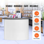 SucceBuy Portable Tradeshow Podium Table Exhibition Counter Stand Booth Fair w/ Wall Foldable Promotion Retail Bar Table