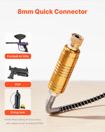 Amocart PCP Air Compressor 4500PSI/30Mpa Portable w/ Built-in Converter & Fan Cooling System DC12V/AC120V Manual-Stop Air Rifle
