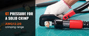 Charger l'image dans la visionneuse de galerie, SucceBuy AWG12-2/0 Crimping Tool Copper And Aluminum Terminal Battery Lug Hydraulic Crimper,with a Cutting Pliers, Gloves
