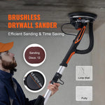 SucceBuy 800W Electric Drywall Sander Brushless Motor 1000-2300RPM Variable Speed Household Polishing Machine Wall Sand Grinder