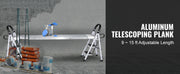 Charger l'image dans la visionneuse de galerie, Amocart Telescoping Aluminum Work Plank 9-15 Feet 500lbs Capacity 12.5in Width Aluminum Scaffold Plank Extension Staging Plank
