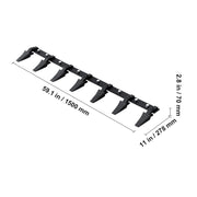 Charger l'image dans la visionneuse de galerie, Amocart Bucket Tooth Bar Heavy Duty Tractor Bucket Teeth Bar for Sub-Compact Tractor Loader 4560 lbs Load-Bearing Capacity
