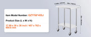Bild in Galerie-Viewer laden, Amocart Stainless Steel Work Table 500 LBS Load Capacity w/4 Wheels 3 Adjustable Height Levels Heavy Duty Food Prep Worktable
