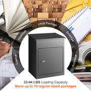 Charger l'image dans la visionneuse de galerie, Amocart Package Delivery Boxes Galvanized Steel Wall Mount Waterproof Mailbox with Coded Lock Anti Theft Baffle for Curbside
