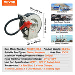 SucceBuy 33/50/66ft Fuel Hose Reel Extra Long Retractable Spring Driven Auto Swivel Rewind for Auto Repair Heavy Industries