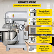 Charger l'image dans la visionneuse de galerie, Amocart Electric Dough Machine 10/15/20/30L Stainless Steel Commercial Cream Egg Whisk Mixer Processor Food Stand Blender
