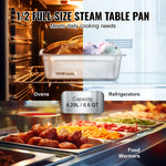 SucceBuy 8 Pack Hotel Pans 1/2 Size Anti-Jam with Lid 0.8mm Thick  4-In Deep Catering Storage Food Pan for Industrial&Scientific