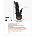Amocart 1000lbs Trailer Mover Dolly Manual or Electric Wrench Drive with 2in & 2-5/16in Replaceable Hitch Balls for Moving Boat