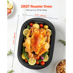 SucceBuy 26QT Roaster Oven Electric Roasting Pan 150-450℉ Adjustable Temperature FastCooking Turkey Roaster w/ Cool-Touch Handle