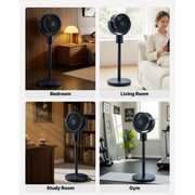 Load image into Gallery viewer, Amocart 7in/9in/18in Pedestal Fan with DC Motor Remote Control 9/12 Speeds &amp; 3/4 Modes Adjustable Height for Home Living Room
