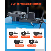 Bild in Galerie-Viewer laden, SucceBuy Electric Tube Bending Machine 1.5 KW Electric Tube Bender for 5/8 to 1-1/2in Pipes with 5 Set Dies, Manual &amp; Auto Modes
