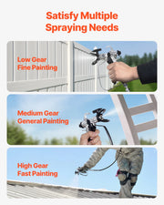 Charger l'image dans la visionneuse de galerie, Amocart Stand Airless Paint Sprayer, 650W High Efficiency Airless Sprayer, 3000PSI Electric Paint Sprayer Machine Extension Rod

