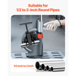 SucceBuy Pipe Notcher 1/2 to 2-inch Tubing Notcher with 0 to 60° Adjustable Angle Pipe and Tube Notching Tool for Repair Shops