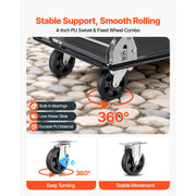 Bild in Galerie-Viewer laden, Amocart 700 lbs 2 Tier Foldable Heavy Push Cart Dolly Platform Hand Truck with Wheels Moving Flatbed Cart for Warehouse Garage
