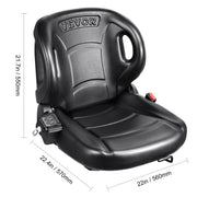 Charger l'image dans la visionneuse de galerie, Amocart Universal Forklift Seat Fold Down Tractor Seat with Adjustable Angle Back and Micro Switch Comfortable Forklift Seat
