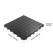 Charger l'image dans la visionneuse de galerie, Amocart Garage Tiles Interlocking 12in 25/50Pcs Garage Floor Covering Tiles Non-Slip Double-Sided Texture for Garages Repair
